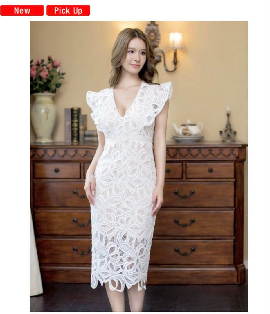 エルケイ 銀座 ミディアムドレス 白