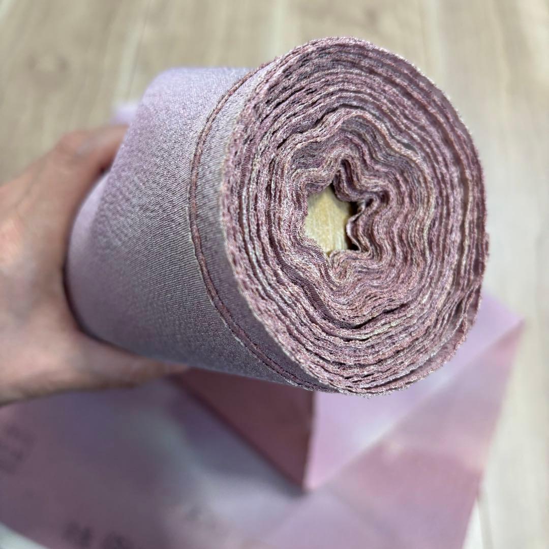 未使用　正絹　反物　着物　和装　小紋　丹後縮緬　縮緬　紫　青紫　78000円の品
