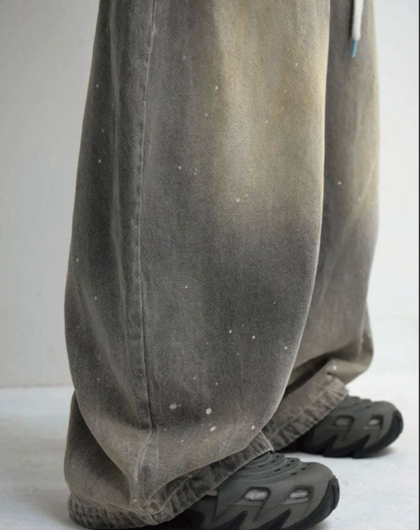 peoplesense ピーポーセンス　ペイントデニム　 ワイドパンツ　Ｌサイズ