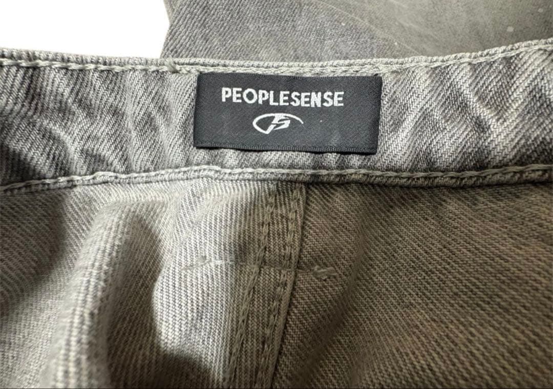 peoplesense ピーポーセンス　ペイントデニム　 ワイドパンツ　Ｌサイズ