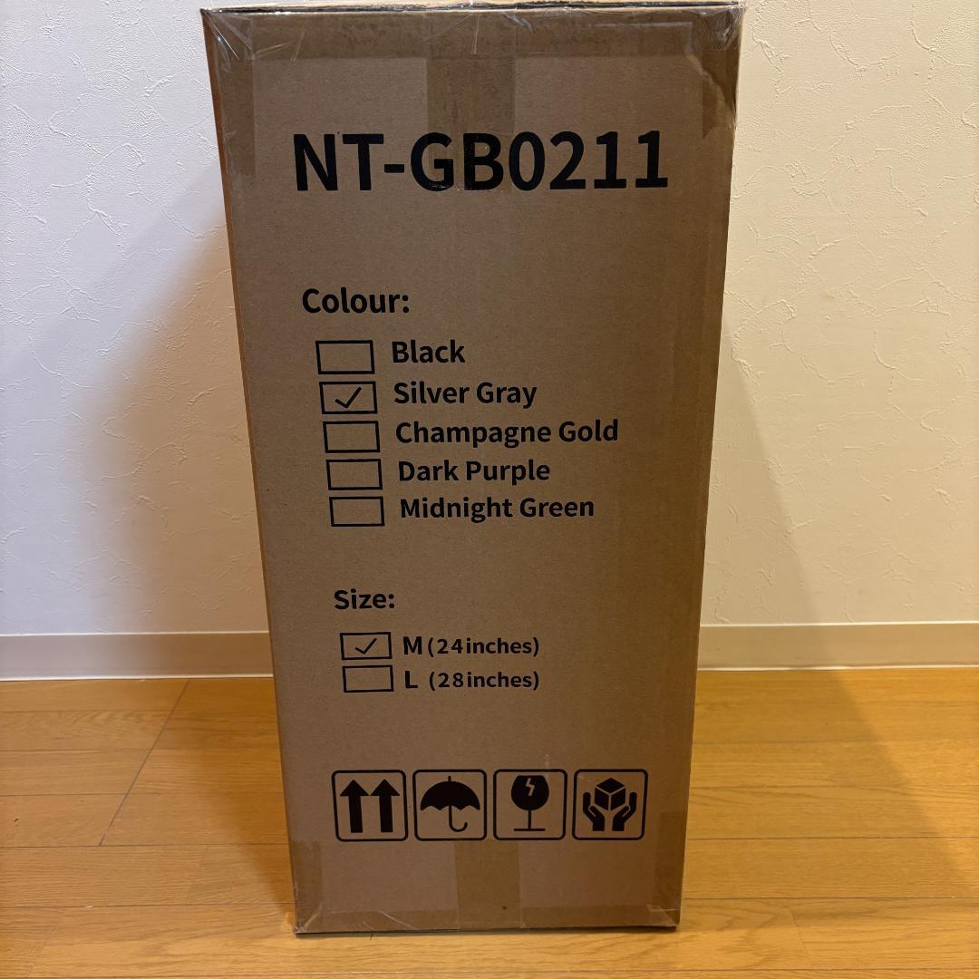 新品半額 日本ブランド スーツ キャリーケース Mサイズ 68L シルバーグレー