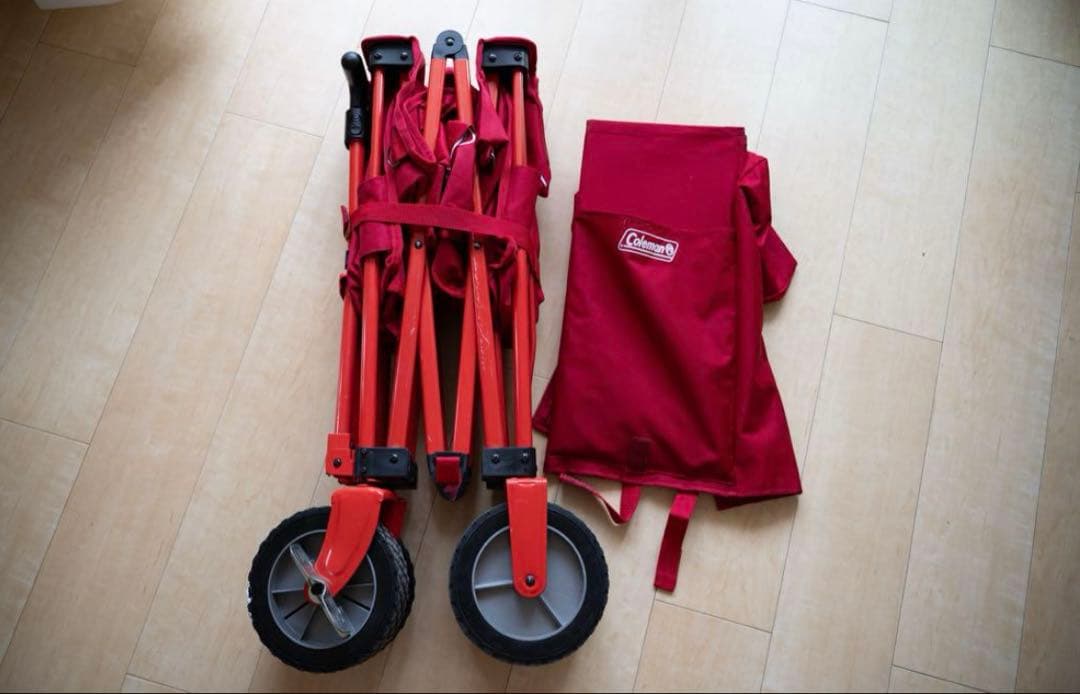 Coleman 折りたたみ式キャリーカート 赤