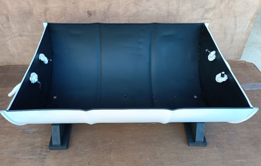 HARU品！ドラム缶remakeプランター！ホワイト＆ブラック