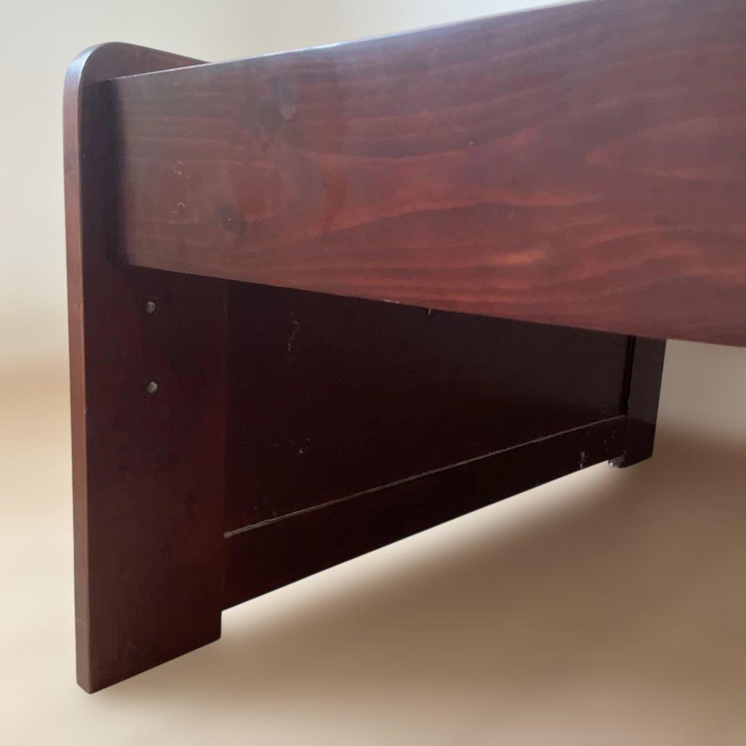 シングルベッド すのこベッド 長さ短め 木目調 高さ調整可能100V2口付き