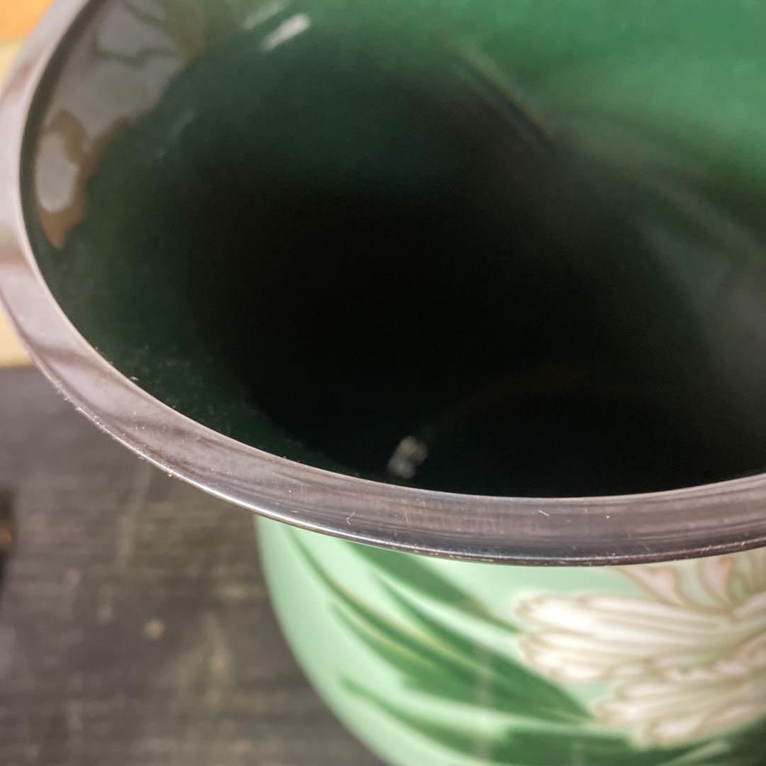 安藤七宝花図花瓶25cm18cm