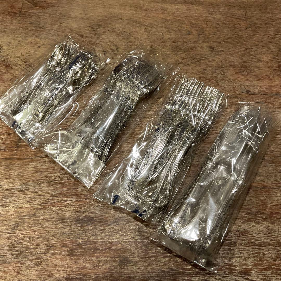 高品質！18ー10ラッキーウッド LUCKYWOOD カトラリーセット 24本