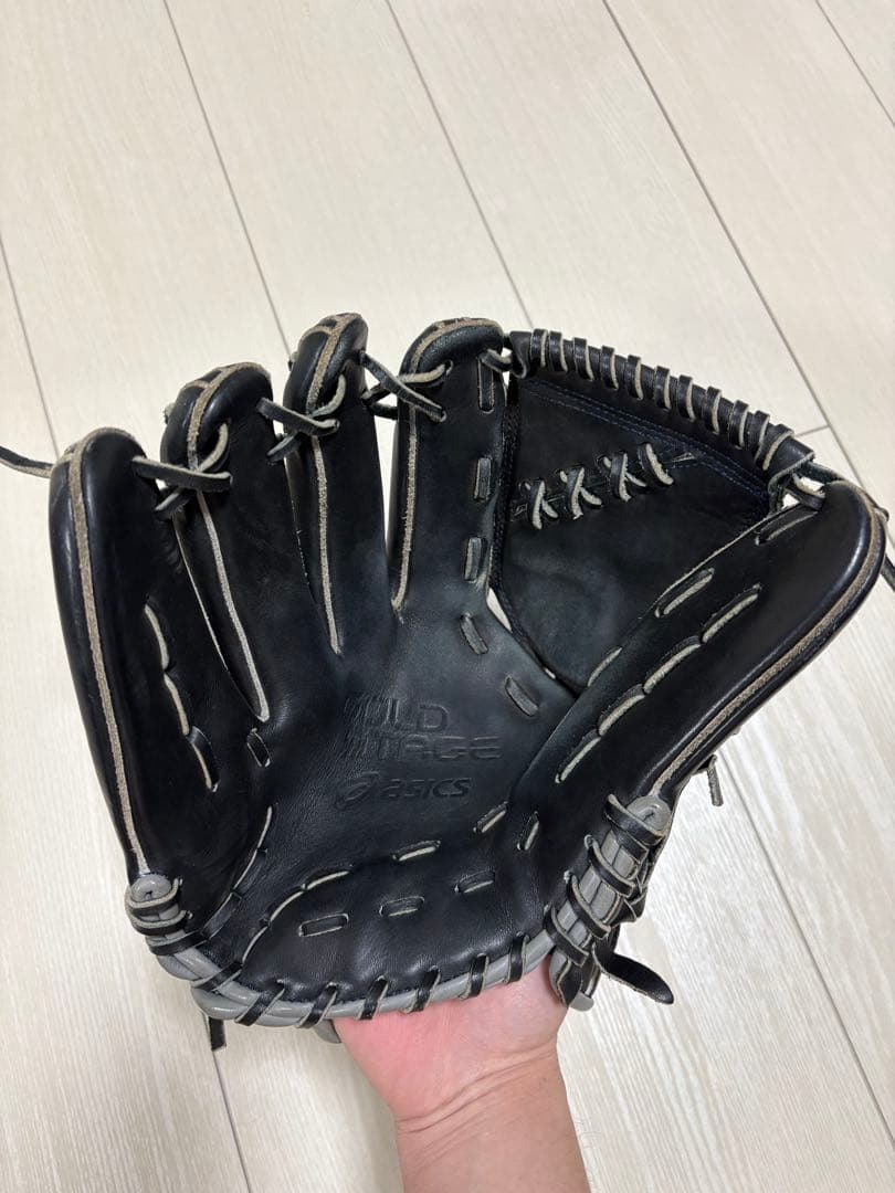 アシックス 軟式グローブ ブラック 左投げ用