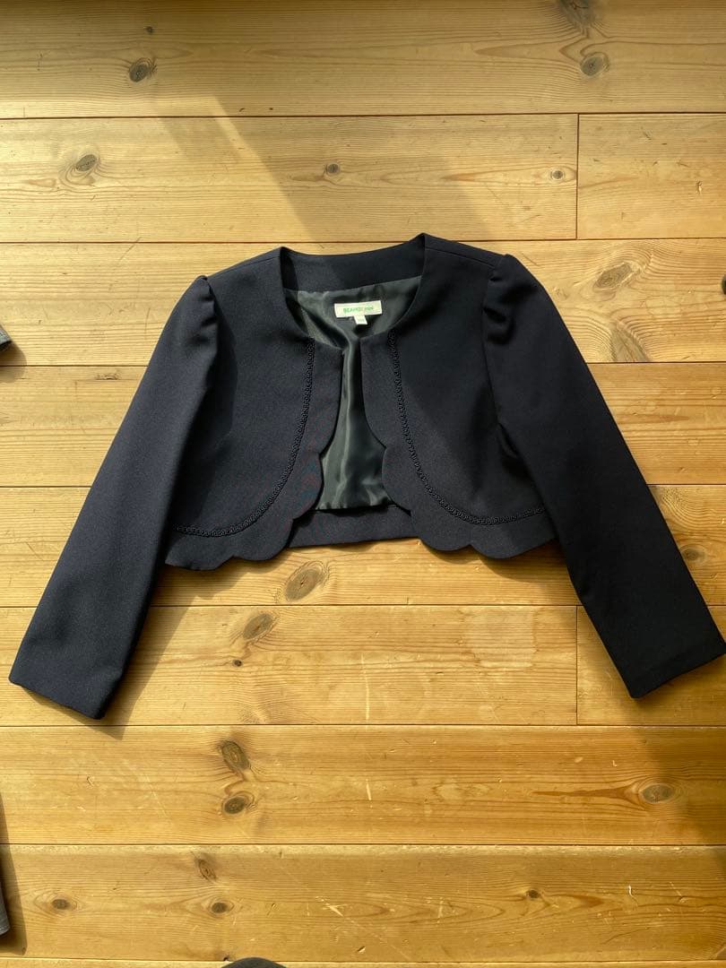 beams mini ネイビー　グレー　120cm セレモニー　ワンピース