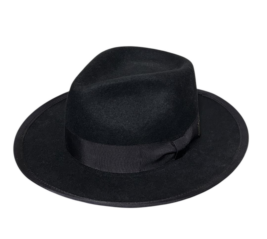 極美品☆Mr.FATMAN TWO DOLLAR 中折れハット L 黒