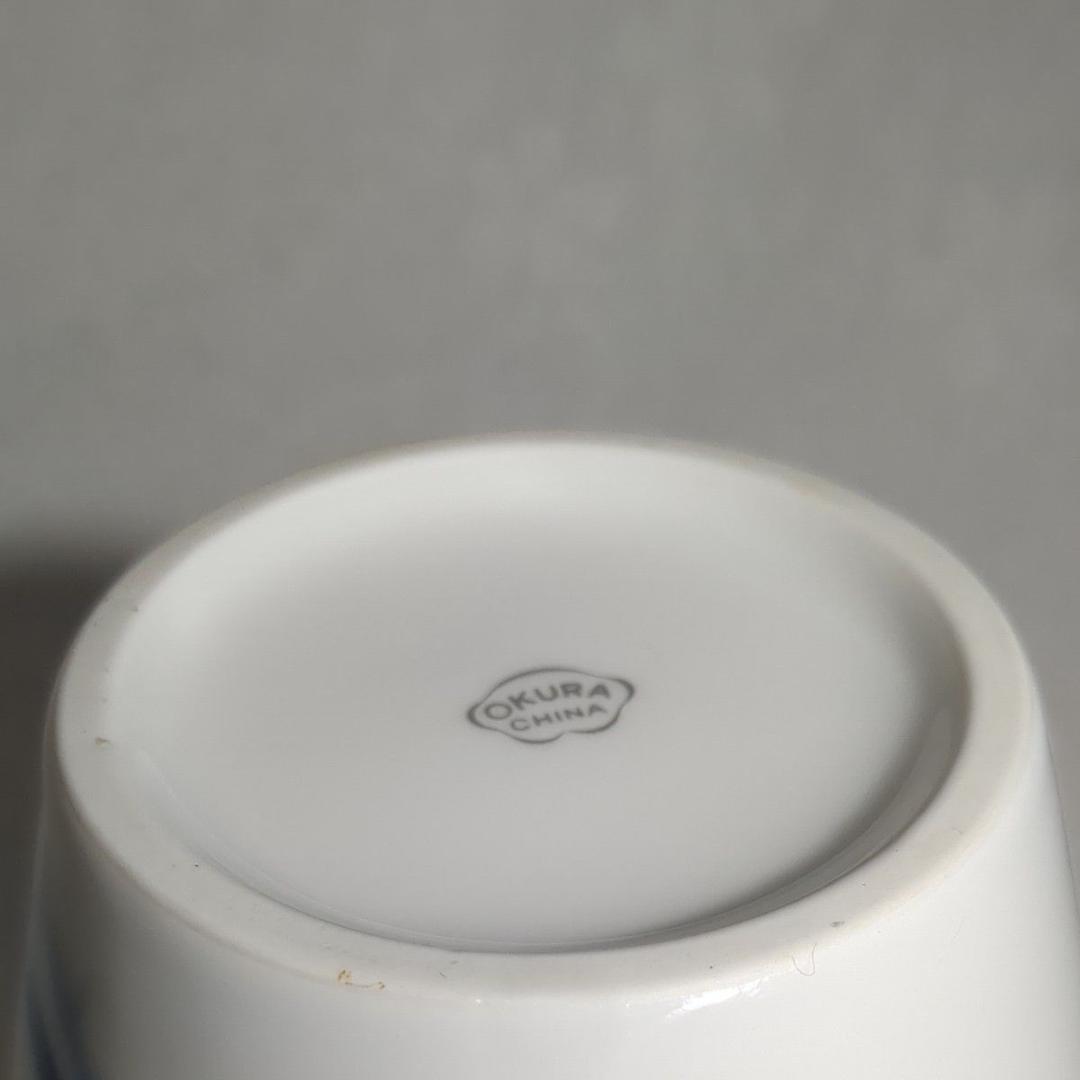 大倉陶園 23cm花瓶 ブルーローズ 陶磁器 花器 花入 青い薔薇 USED美品