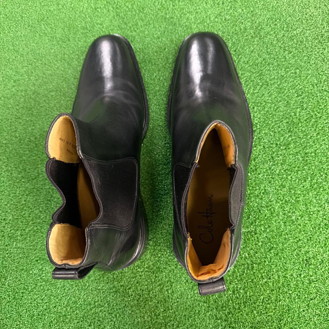 コールハーン　CaleHaan 黒 レザーハーフブーツ