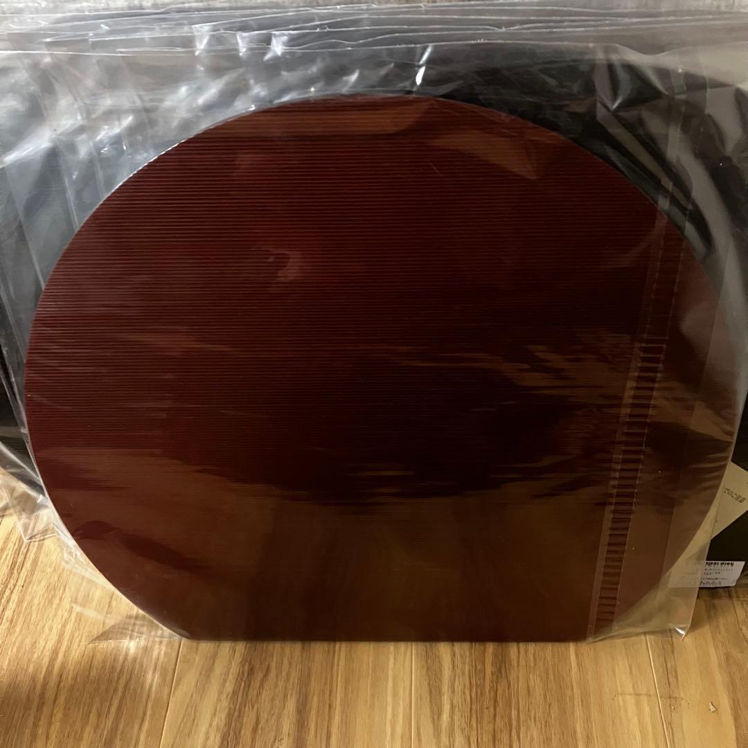 越前漆器 ヘギ目 両面半月ランチョンマット 天然木 10枚