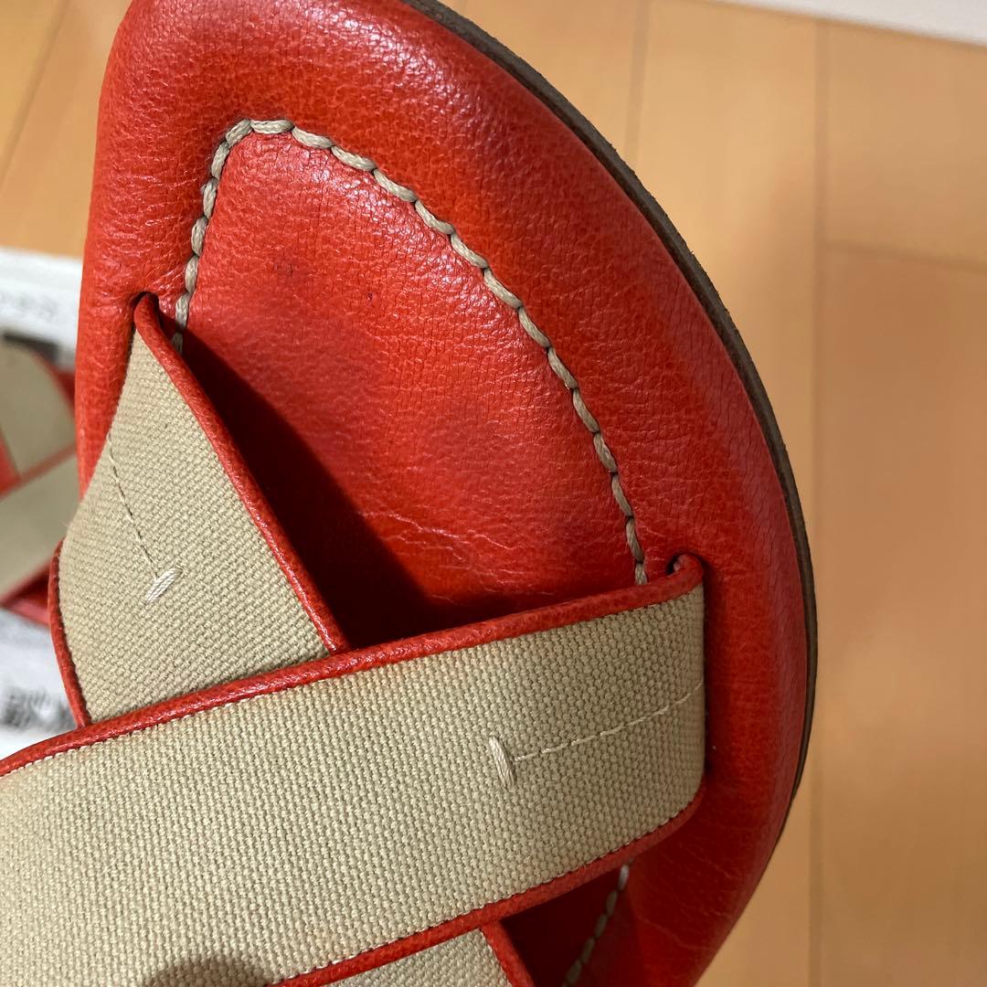 正規品　PRADA プラダ　レザー ストラップ サンダル 7.5 7 1/2
