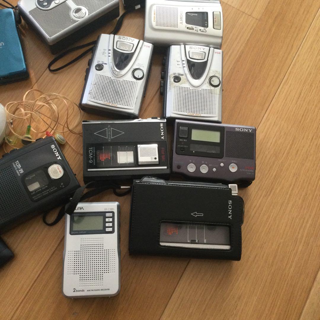 Sony Panasonic カセットプレーヤー など16台イヤフォン付き