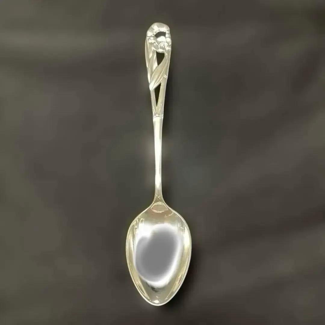 三越　シルバースプーン　銀スプーン　シルバー950 梅　ウメ　マリーゴールド