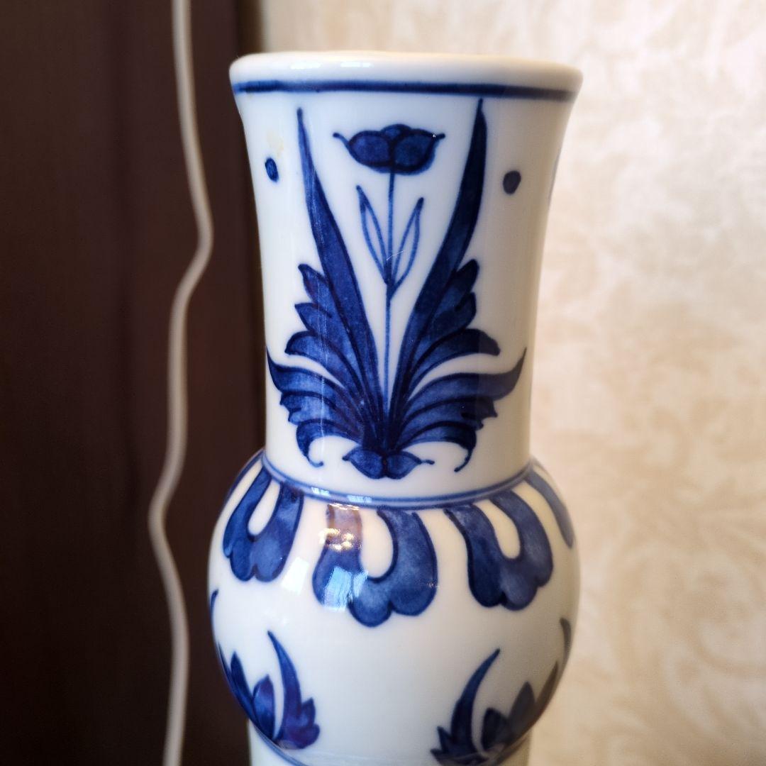 南京染付唐子徳利