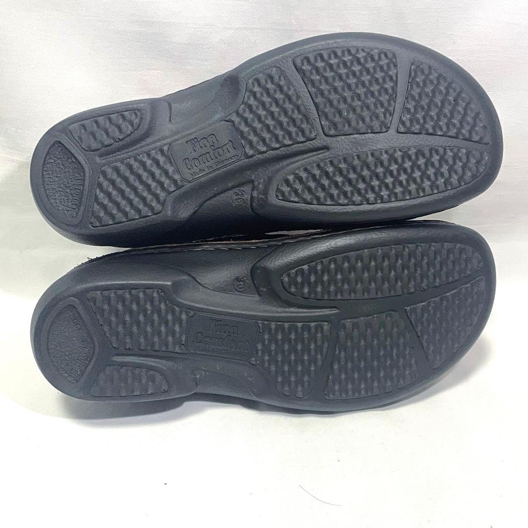 ★フィンコンフォート ナッシュビル Tストラップ レザー ブラウン 23㎝