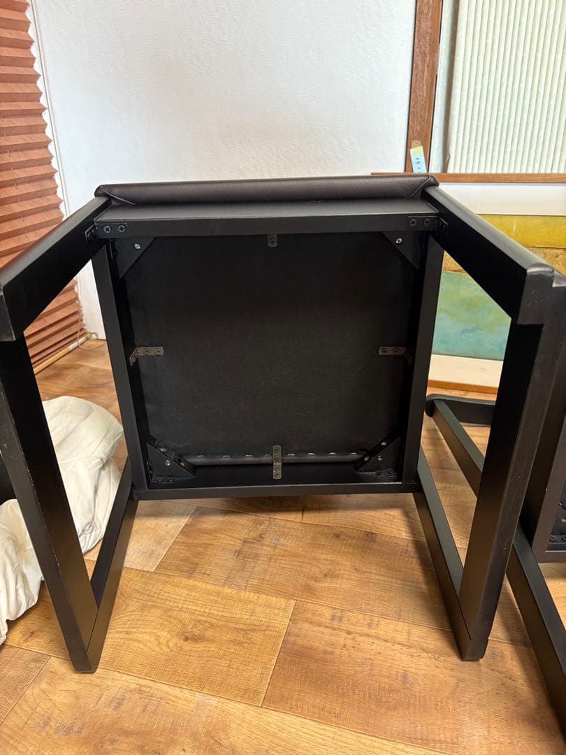 No3 木曽　本山漆器　ダイニングチェア2脚　業務用　低めの　和室にも