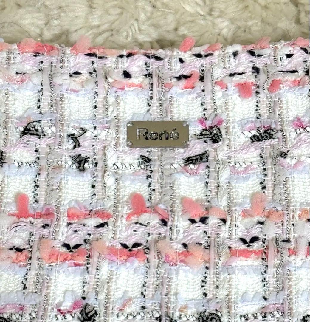 René ツイードハンドバッグ