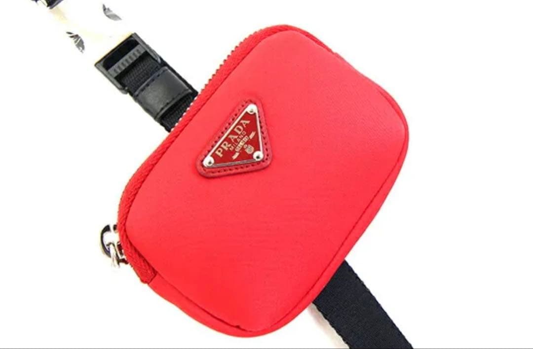 プラダ ペットリード 2YG008 レッド ナイロン 新品 未使用品 正規品