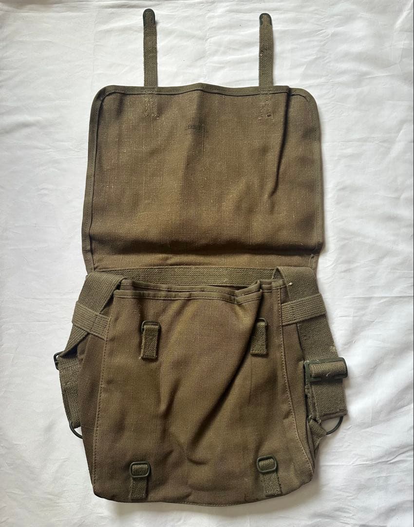 ビンテージ フランス軍 TTA コットンリネン ショルダーバッグ メッセンジャー