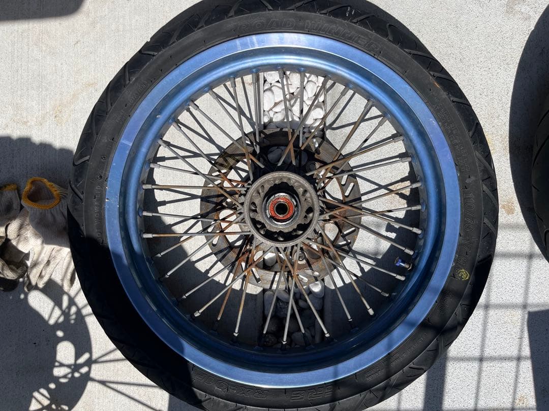 カワサキklx250 （Dトラッカー250）前後タイヤホイールセット