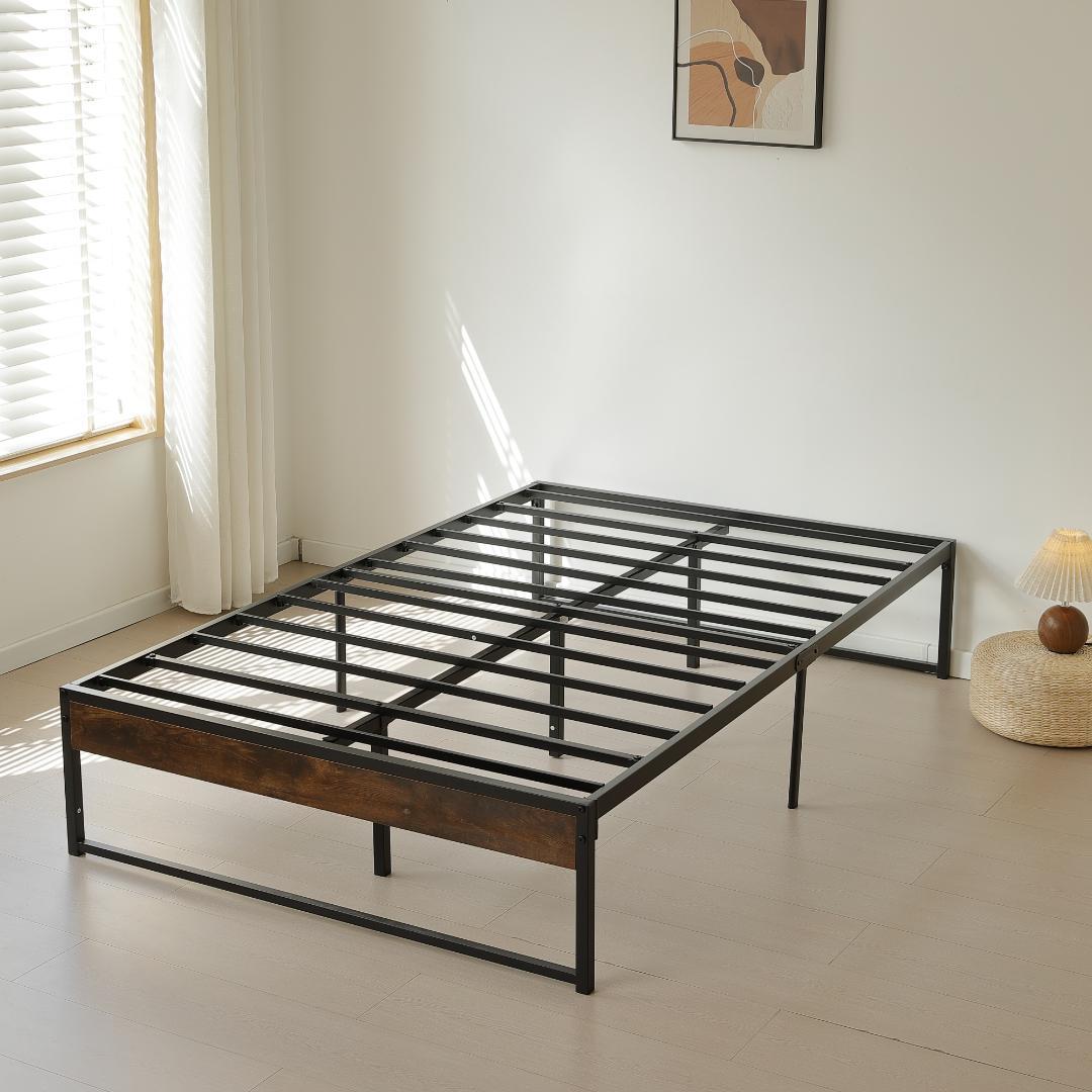 【数量限定】超人気！ベッドフレーム パイプベッド【ダブル D】　BLACK