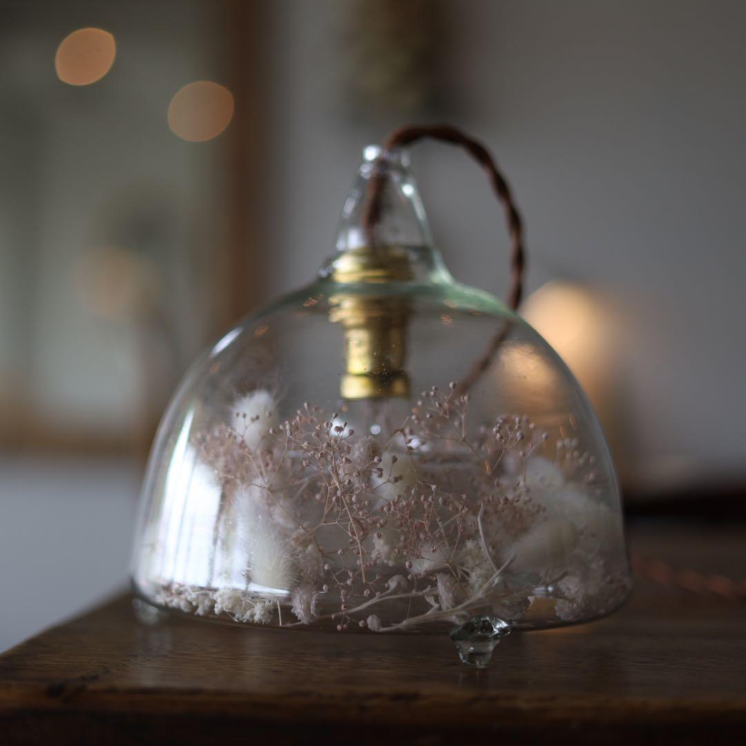 アンティークフラワーペンダントライト 【自製】