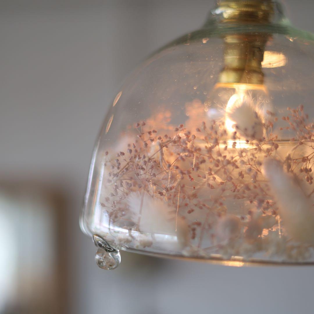 アンティークフラワーペンダントライト 【自製】