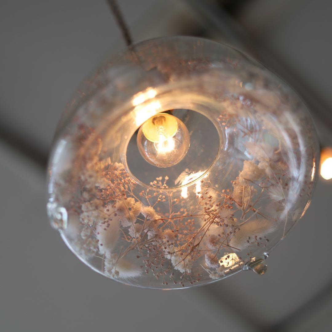 アンティークフラワーペンダントライト 【自製】