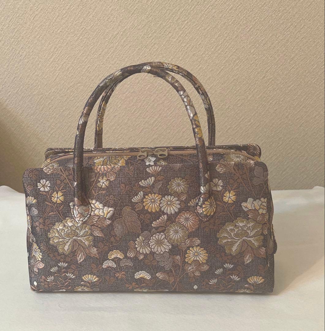 西陣織利休バッグ　正絹帯地使用