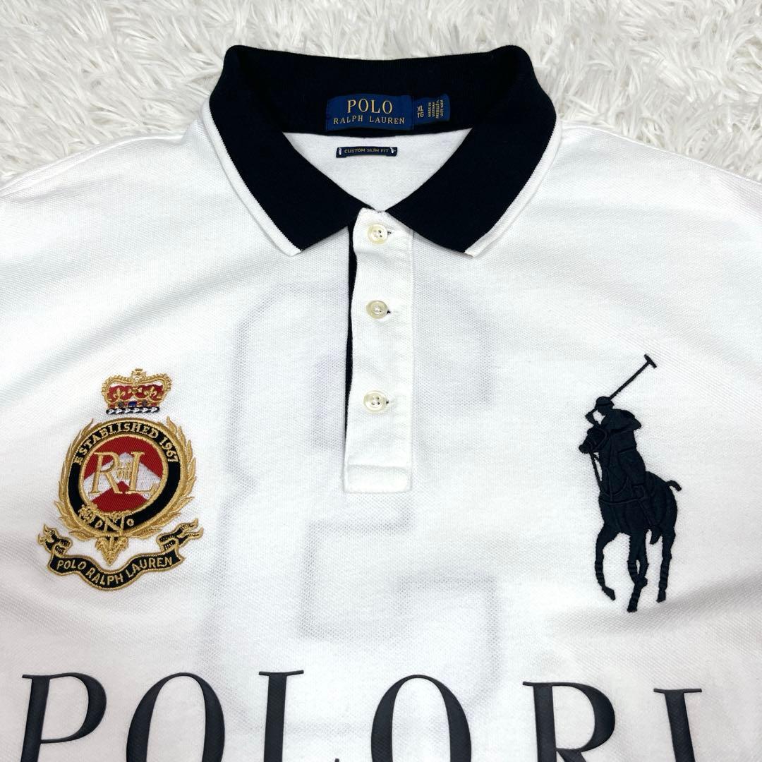 極美品✨ラルフローレン ビッグポニー 長袖ポロシャツ ホワイト 大きいサイズXL