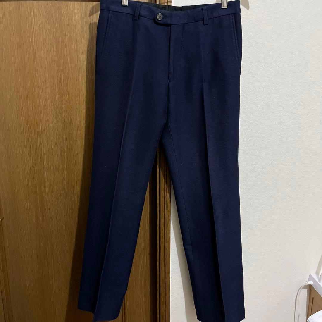 DRIES VAN NOTEN ネイビー ダブルブレストスーツ