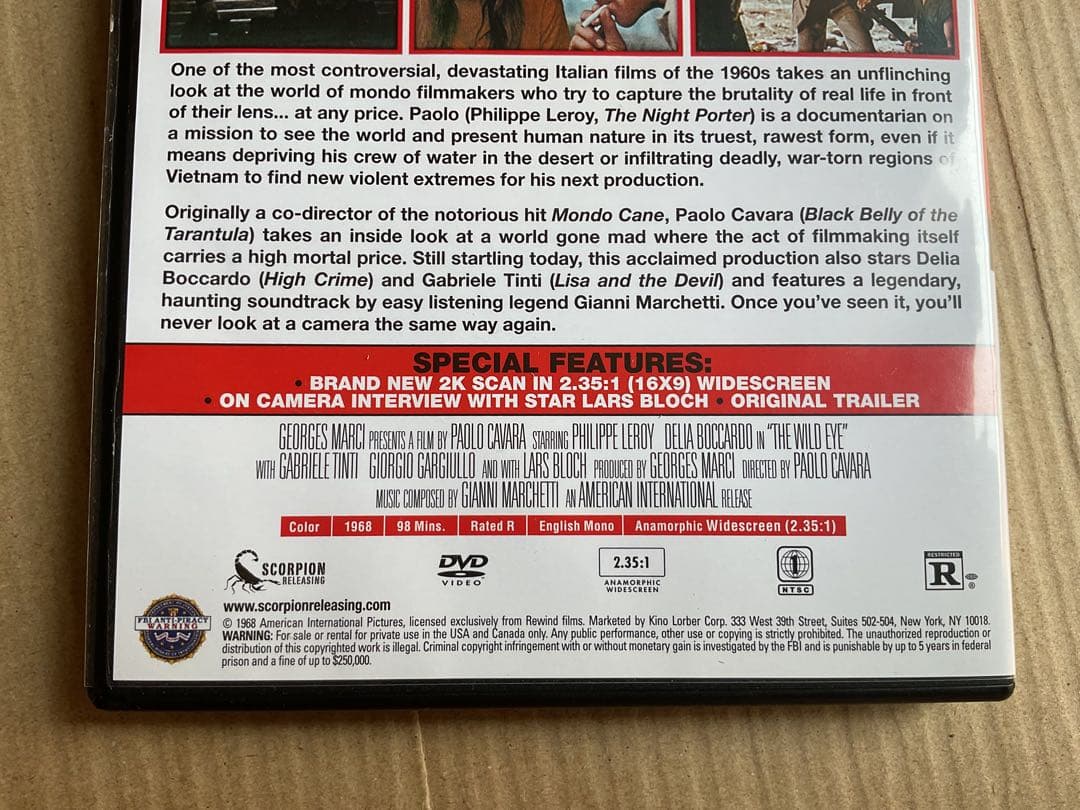 【海外版DVD】The Wild Eye　(邦題)野生の眼/世紀末猟奇地帯