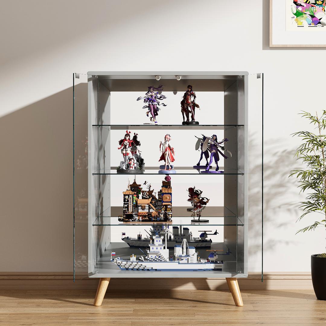 コレクションケース ワイド 大容量 コレクションシェルフ ガラスディスプレイ