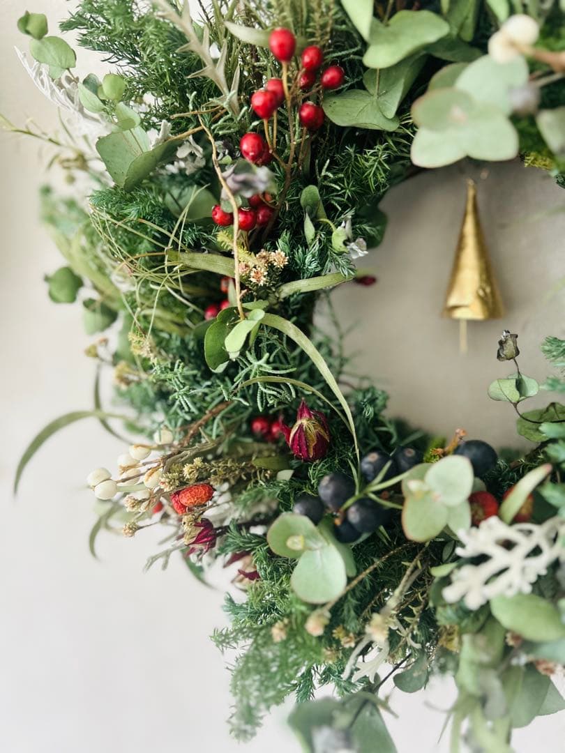 Merry Christmas 2025 静かな森のクリスマスリース〜38cm