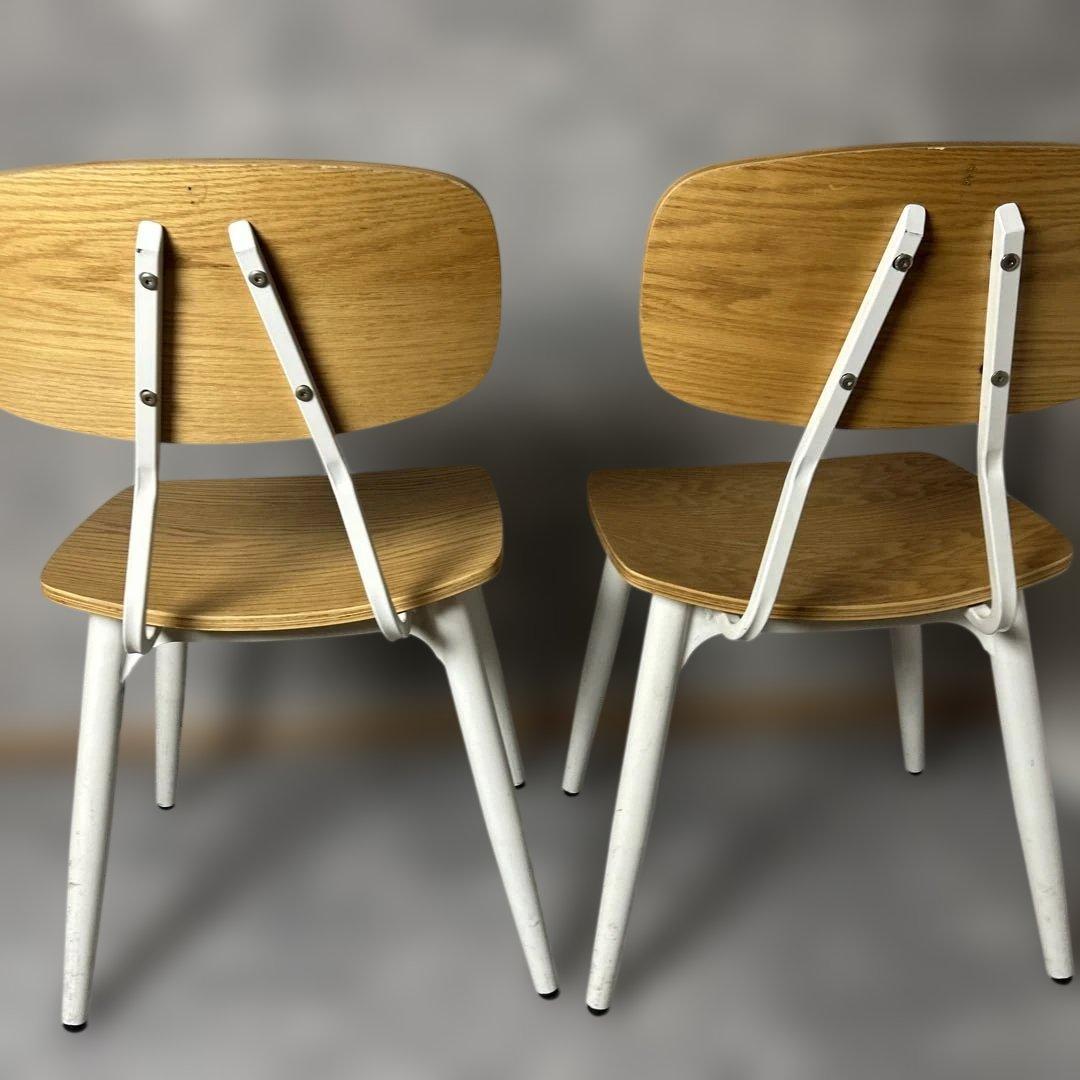 ダイニングチェア　ナチュラル　ホワイト　学習椅子　北欧