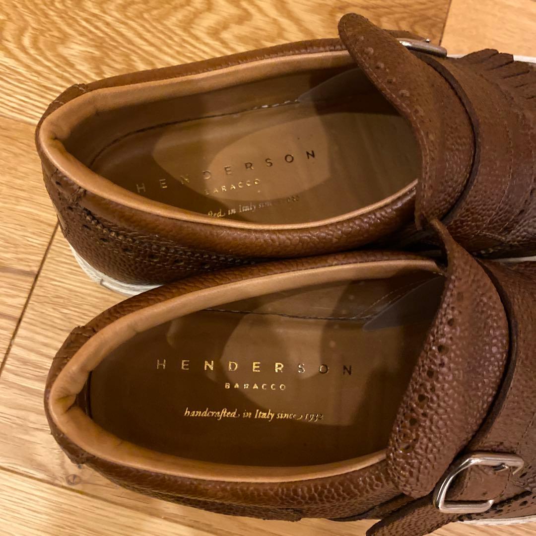 HENDERSON ウイングチップタッセル付スリッポンスニーカー 41 26cm