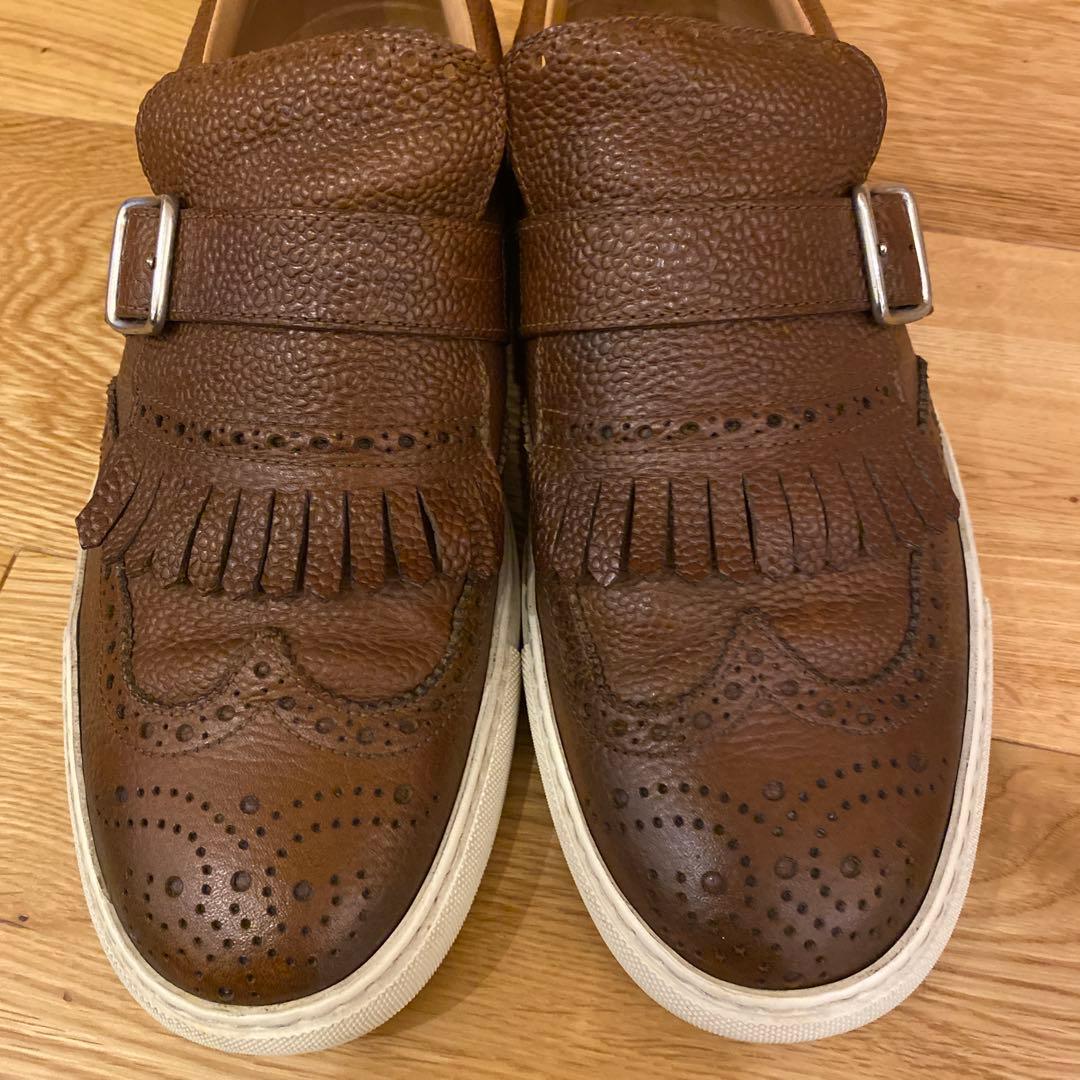 HENDERSON ウイングチップタッセル付スリッポンスニーカー 41 26cm