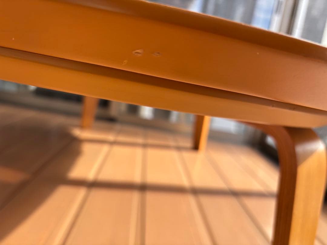 無印 木製楕円こたつ 曲木脚フラットヒーター タモ材