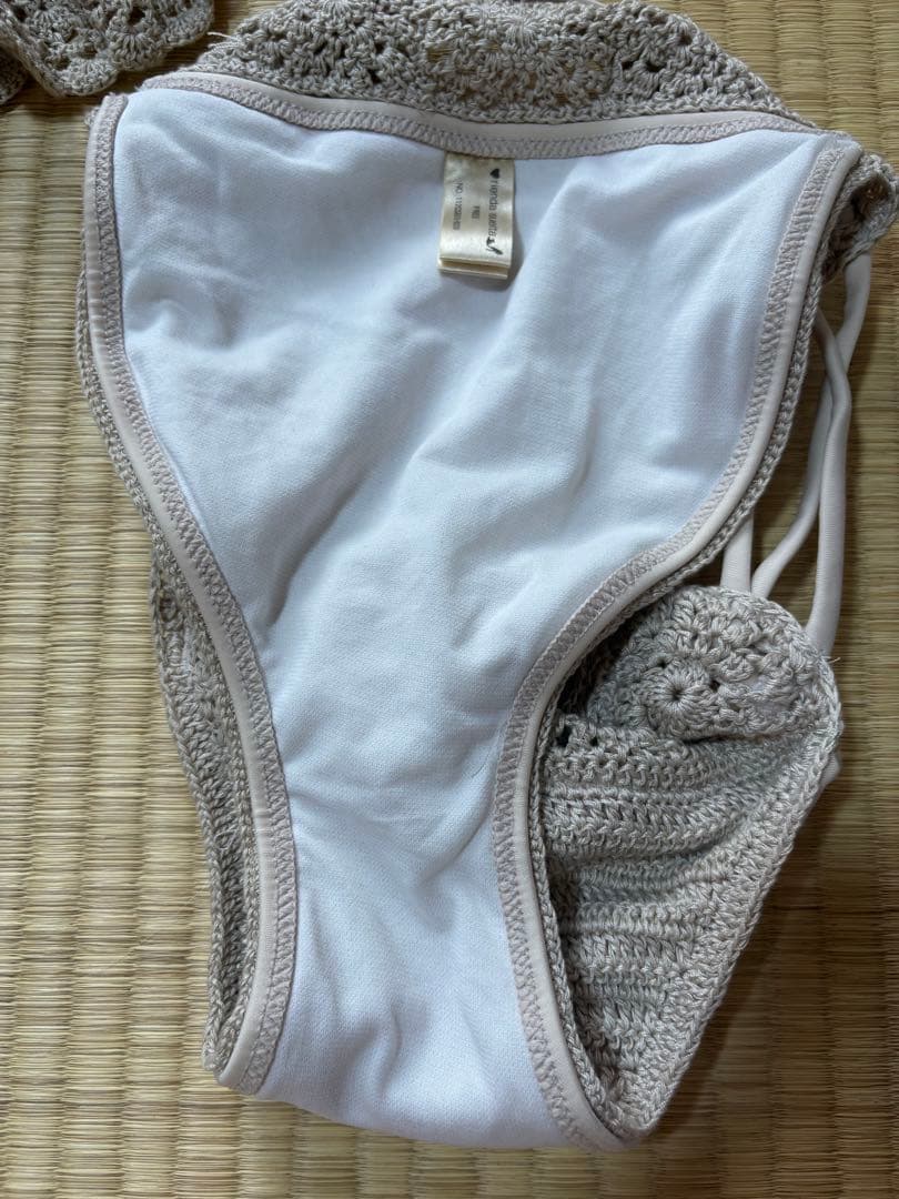 rienda Many way オフショルクロシェバンドゥ ビキニ　ベージュ　S