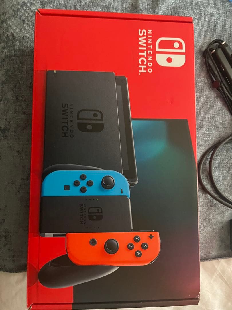 付属品完備/美品/Nintendo Switch 赤/青 本体　sdカード付