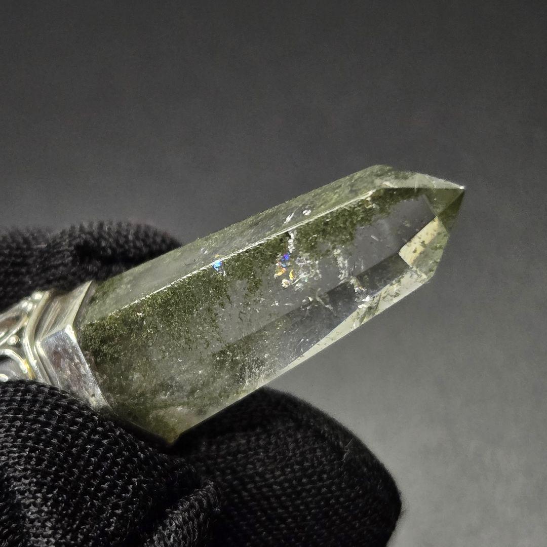 【超希少石/最強品質】虹入りガネーシュヒマール産水晶ポイント＊30mm＊　天然石