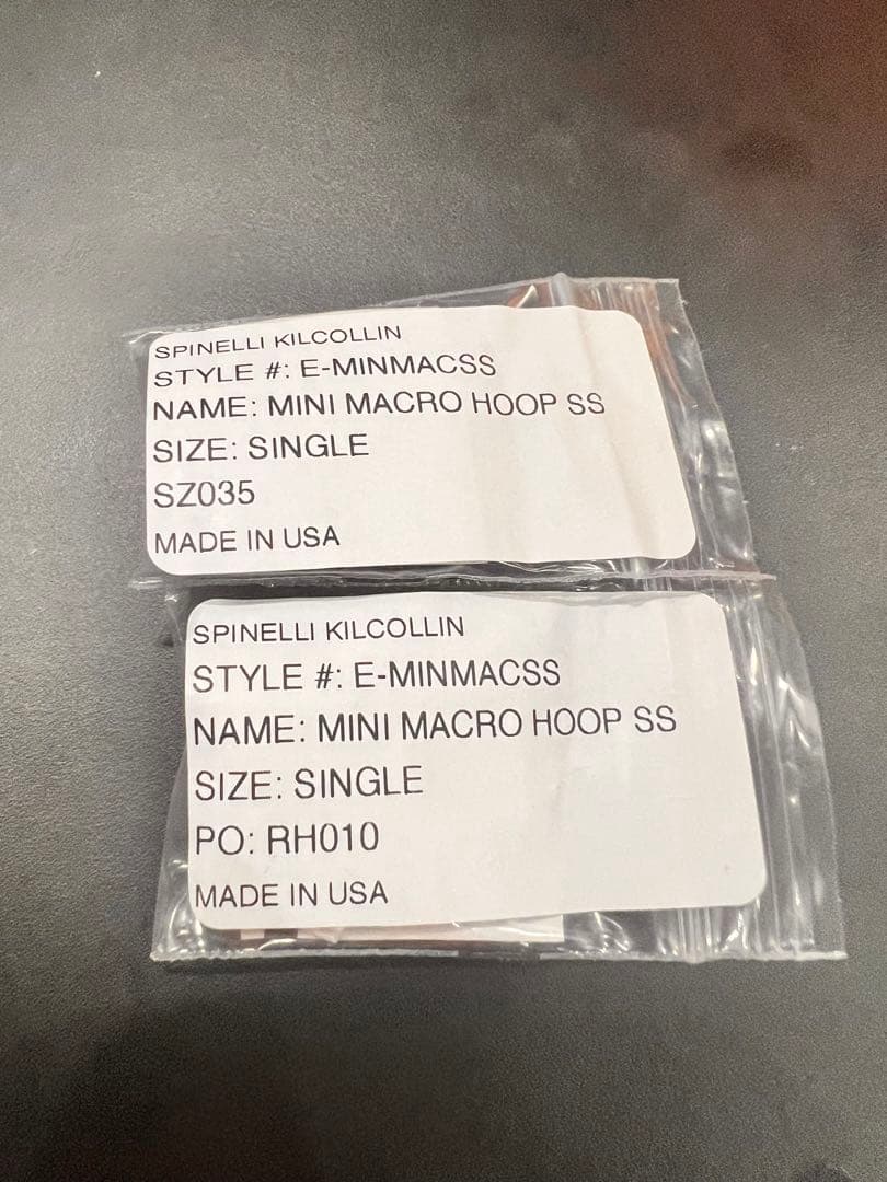 スピネリキルコリン　MINI MACROHOOP SILVER ピアス