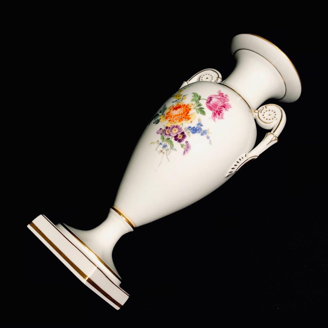 Meissenマイセン /※1級品 25cm 大型耳付花瓶　フラワーベース