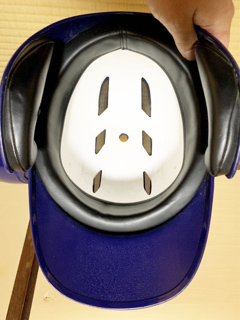 ZETT BHL370 野球用ヘルメット　ブルー 3個セット