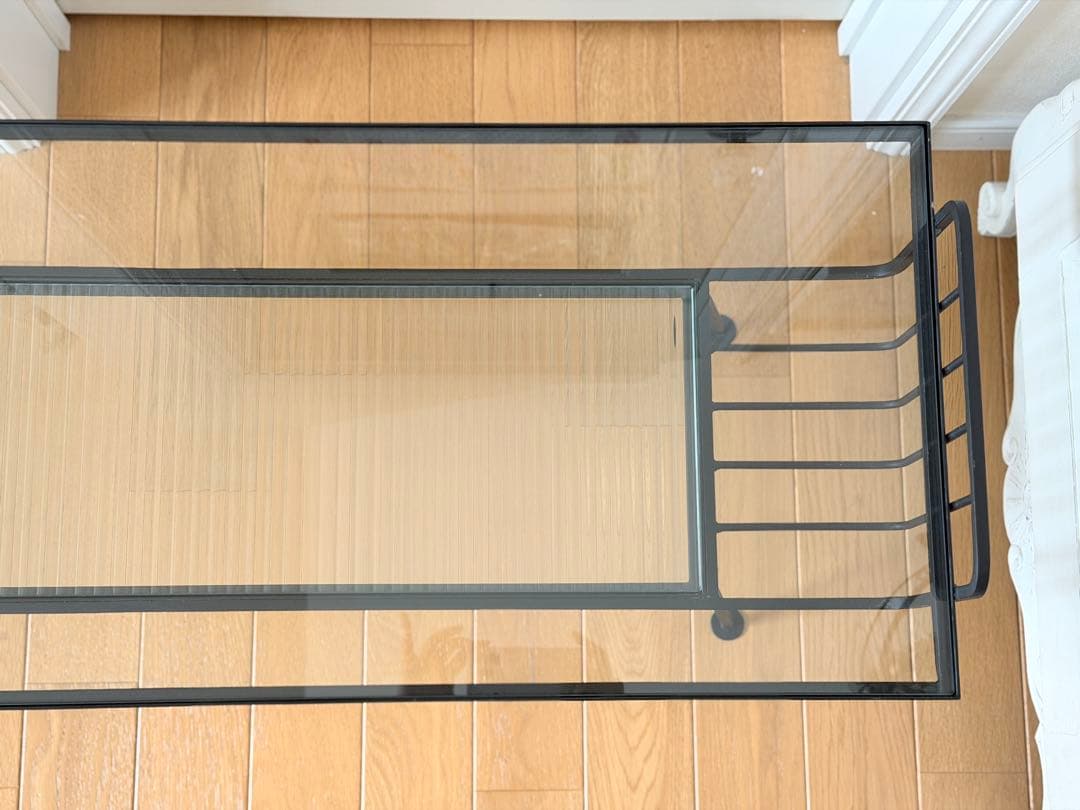 【unico】 アイアン×ガラスのローテーブル、テレビボード