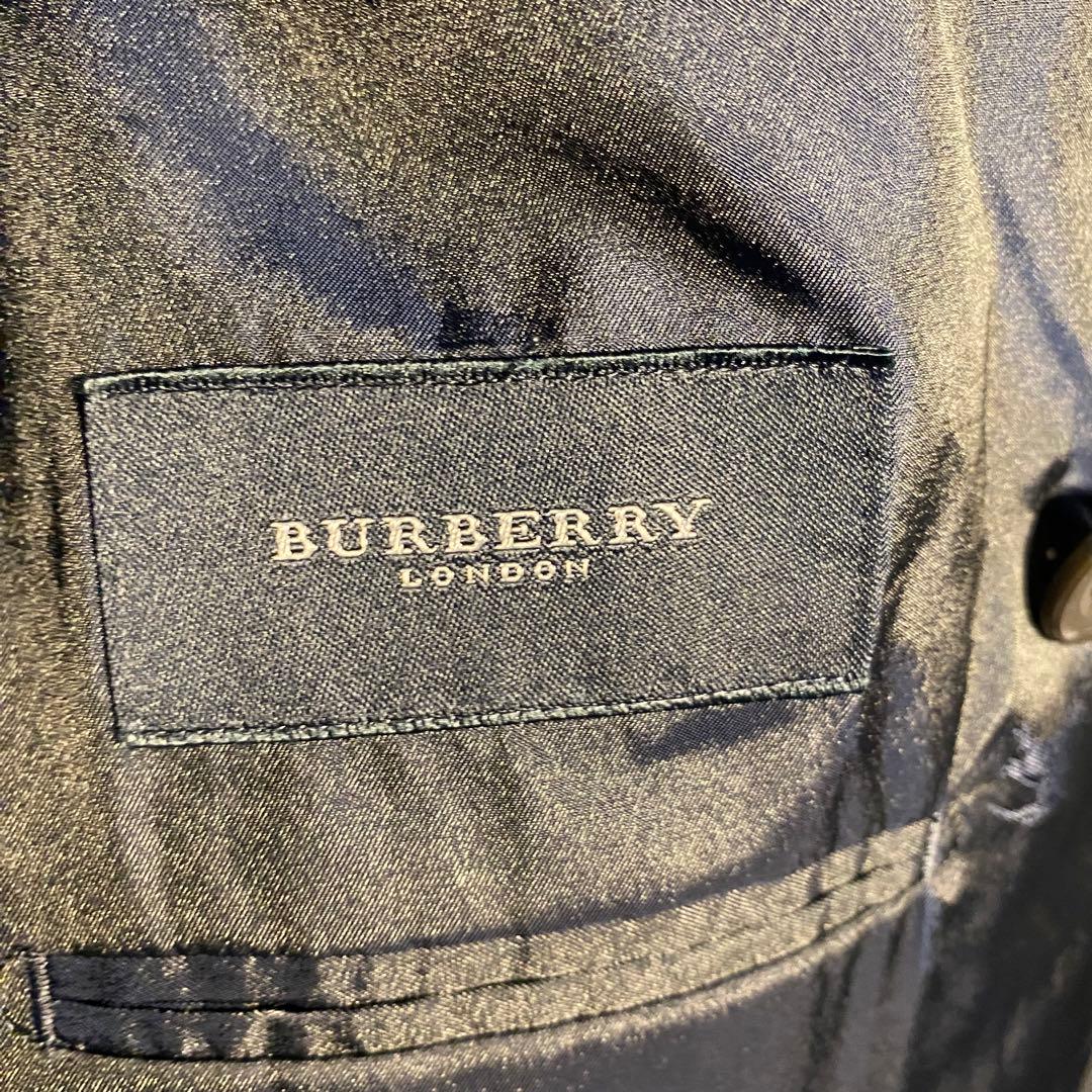 【高級デザイン】Burberry 金ボタン　セットアップ　ダブル　ネイビー