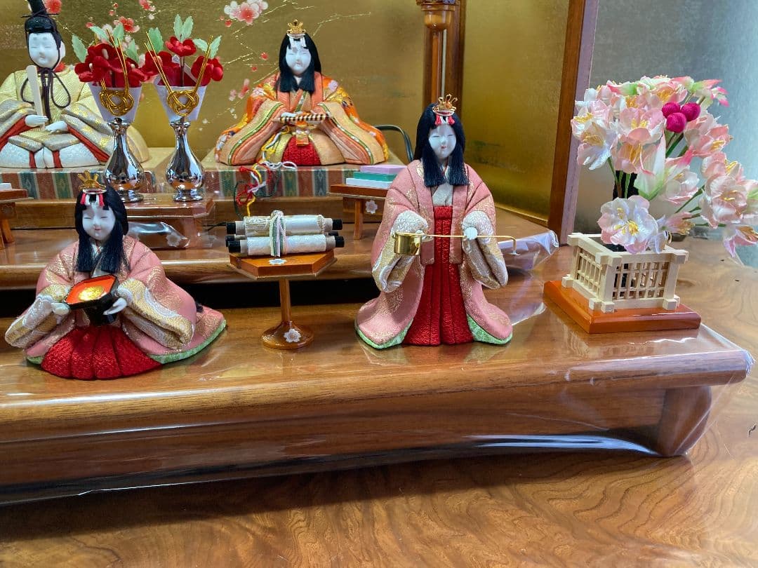 【一点限り】　木目込み雛人形　平飾り　M1