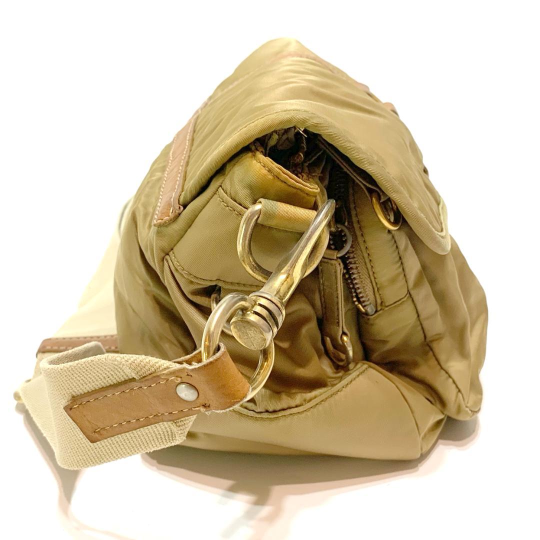 miu miu 90s アーカイブ ショルダーバッグ ナイロン カーキ系 y2k